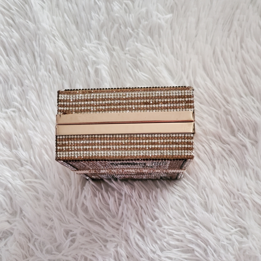 Rhinestone-embellished Money Bill Clutch - Picture 8 of 9